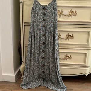 Floral Button-Down Midi Dress